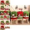 Festligt 3D Julstolsöverdrag med Bedårande Ren Santa Snögubbe Design