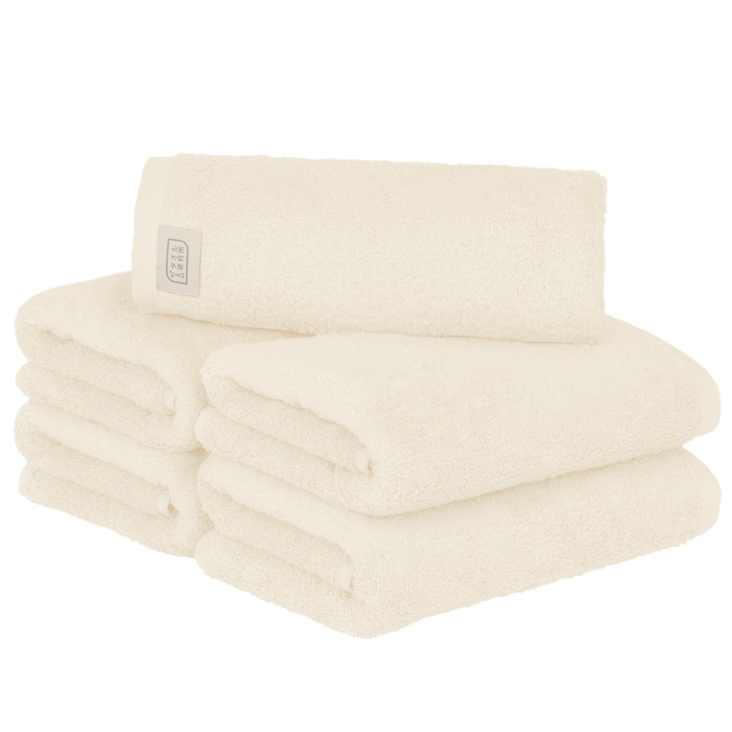 

Towel Laboratory Mini Bath Pure Set of JapanTechnology [Naturally Soft] #024 Towels, White, 5, Soft, Thick, Smooth, Long-Lasting, Fast-Absorbent,