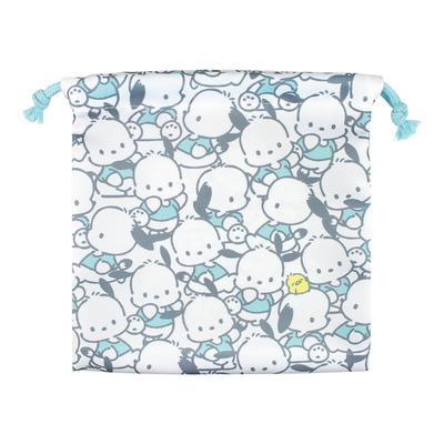 Tees Factory Sanrio Pochacco Flacher Kordelzugbeutel, Gyuugyu Größe 2, H20 x B20cm, SR-5530289PC