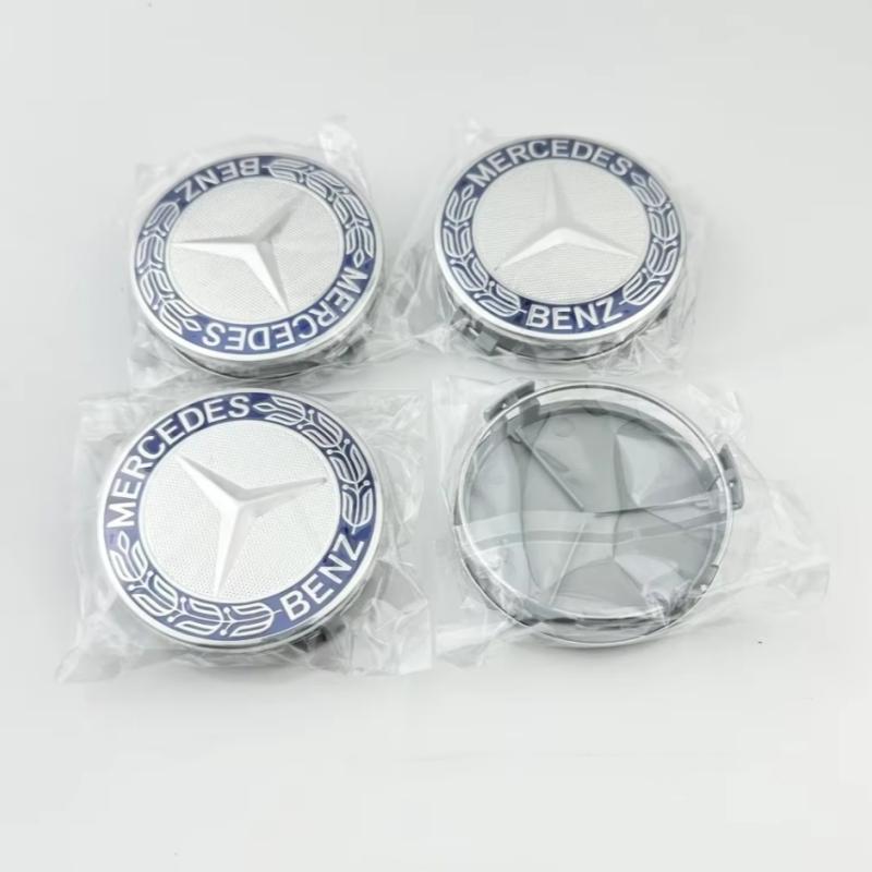 4Pcs 75mm Car Wheel Center Hub Caps Covers for Mercedes Benz A B C S Class AMG GLA CLA GLC W176 W221 W222 W204 W205 Accessories JQ1