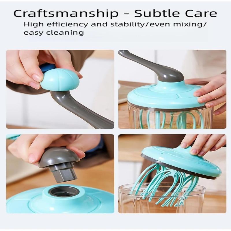 Egg Beater Hand Mixer Semi-Automatic Egg Whisk Milk Frother Handheld Egg Mixer Hand Cranked To Beat Egg Whites Baking Tool