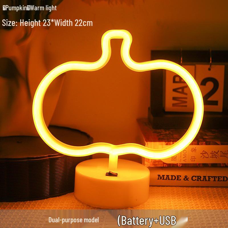 Korean Style Flamingo LED Neon Night Light - Decorative Christmas Fairy Accent with Round Base