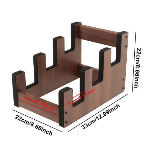 LOL-FUN 3-Guitar Stand, Wooden Floor-Mounted Guitar Rack, Front Display, Portable Guitar Holder, Electric Guitar Stand, Space-Saving, Multi-Guitar Sta
