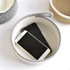 2pcs Woven Storage Baskets Cotton Rope Bin for Baby Nursery Bathroom Bedroom Cosmetic Organizing X3UC