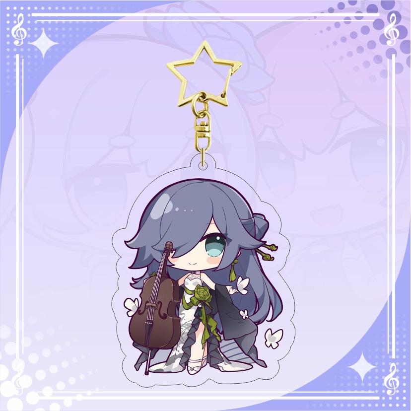 New Anime Figure Honkai: Star Rail Acrylic key chain pendant game double-sided star chain fans' gift Pendant Keyrings 6CM