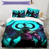 3pcs World of Warcraft Characters2 Pattern Bedding Set Duvet Cover Set Includes Duvet Cover &pillowcases, Perfect All Season Bedroom Decoration & Gift