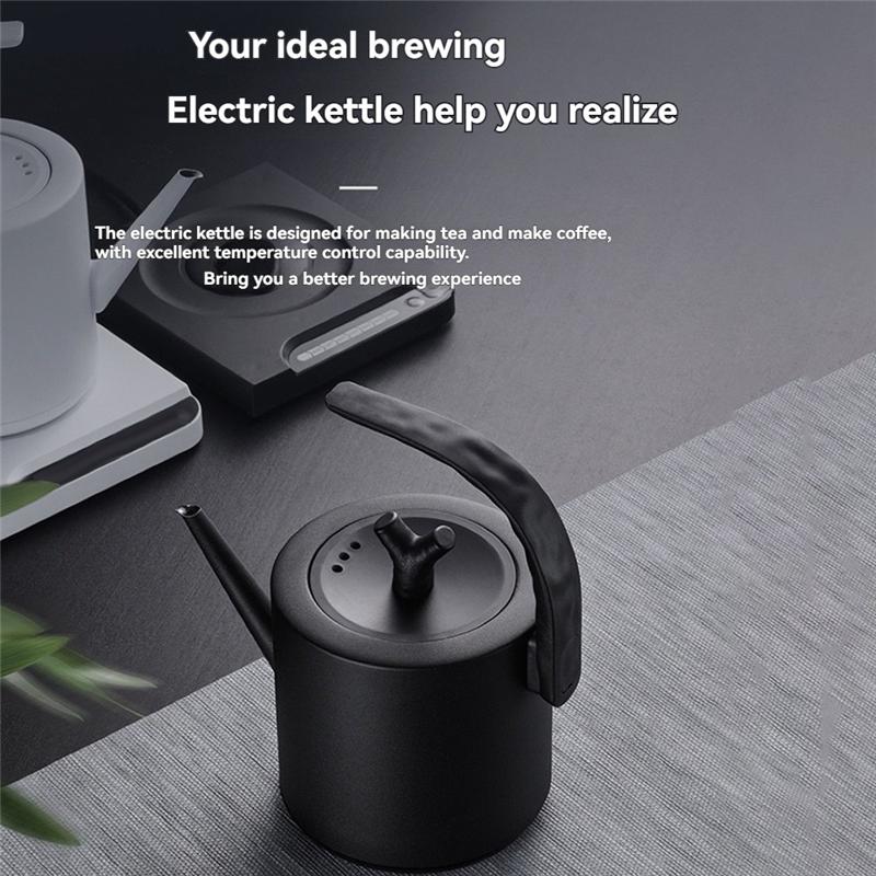 Practical-1.0 L Gooseneck Electric Kettle 6Temperature Settings 1000W Ultra High Speed Boiling Kettle B EU Plug белый