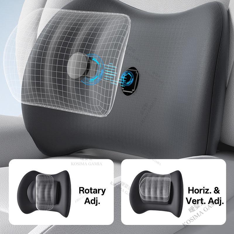 3D Waist Support Pillow Car Waist Pillow, Ergonomic Memory Foam Cushion Car Seat Lumbar Pad, Universal Fit Comfortable Driving