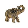 1Pcs Brass Elephant Tea Pot Incense Holder Desk Decoration Solid Copper Statue Figurines Antique Elephant Ornament