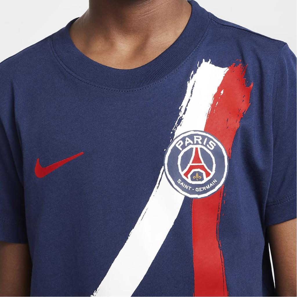 Nike Paris Saint-Germain T-Shirt Soft Comfortable Short Sleeve Kids tops Midnight-Navy HF0902-410