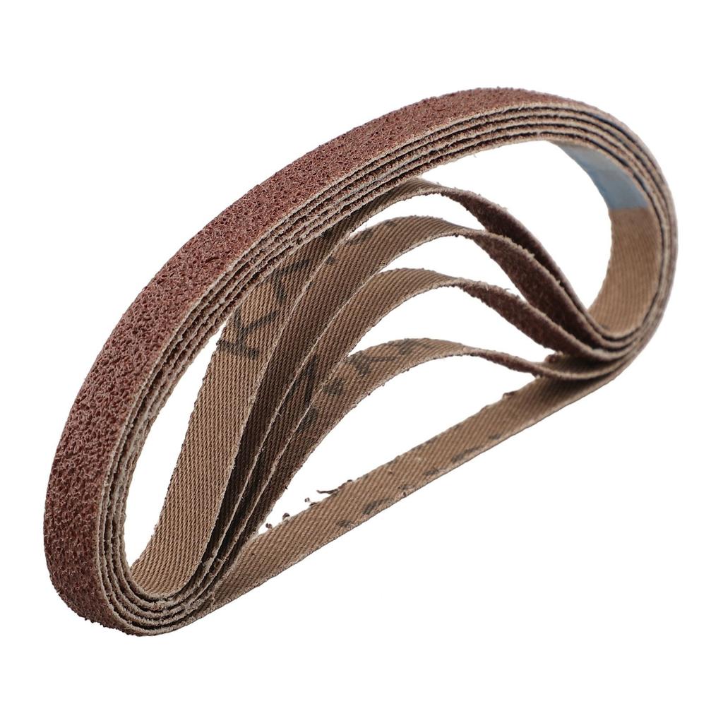 Set of Sanding Belts with Multiple Grits Totaling To 30 Pieces Size 10x330mm