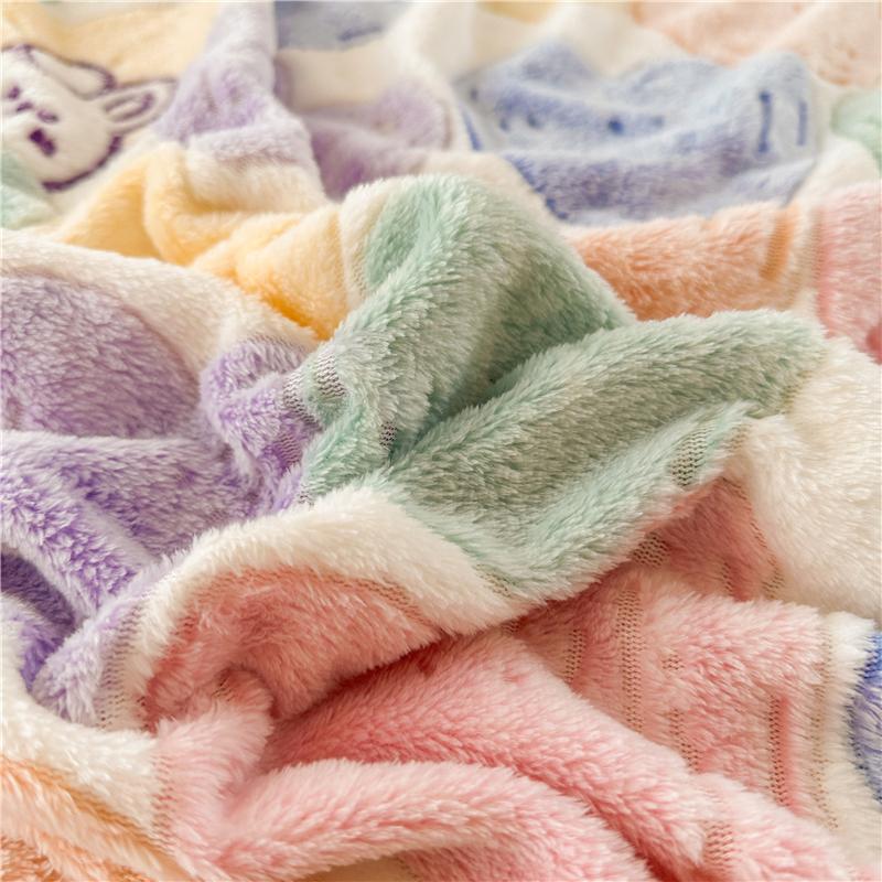 WOSTAR Luxury double bed fitted sheet elastic mattress protector cover couple winter warm fluffy coral fleece bedspread 150x200