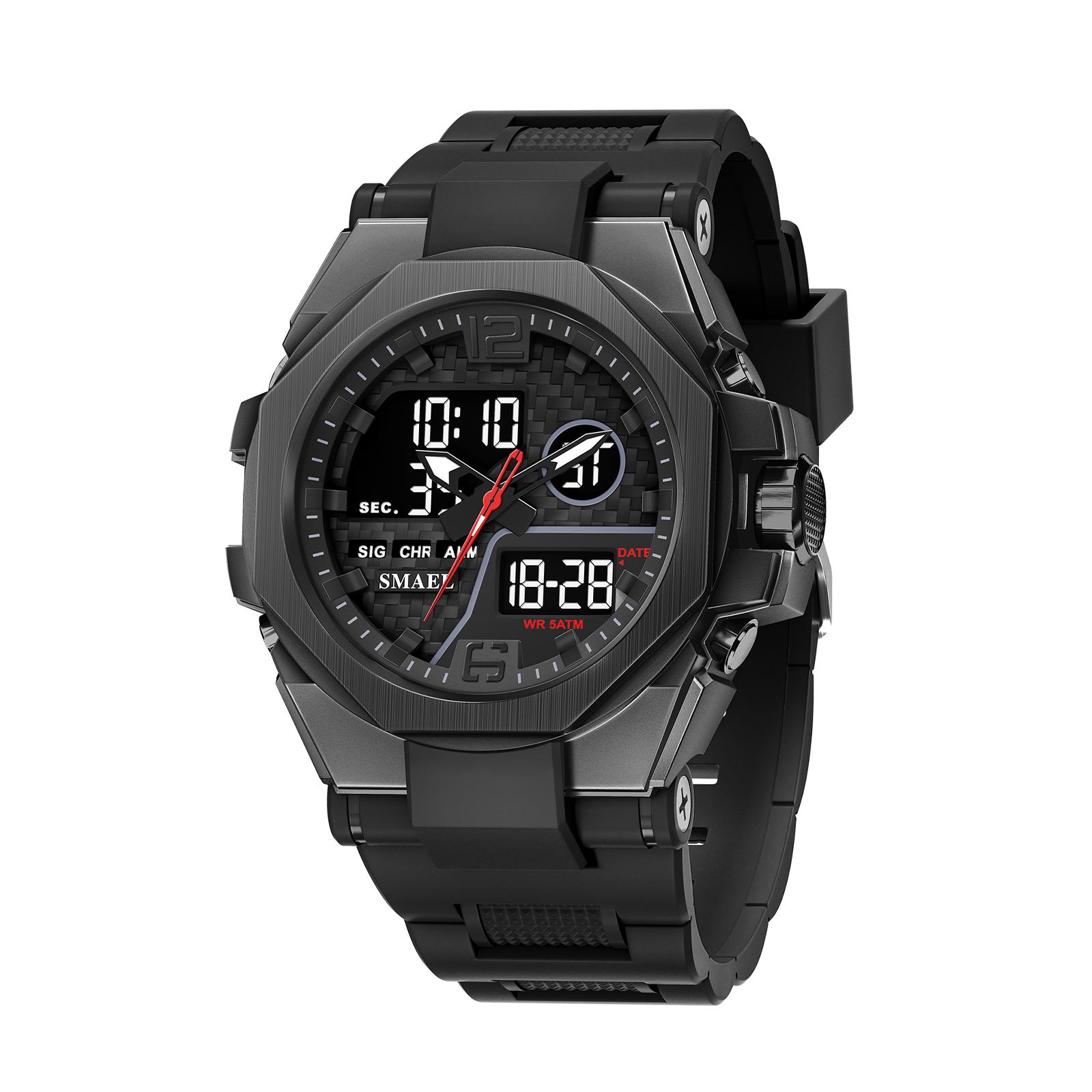 

NEW Sport Watch Men Dual Time Watch Digital Led Watch Alarm Clock 8103 Fashion Men s Wristwatches Digital LED Watch Sports чорний