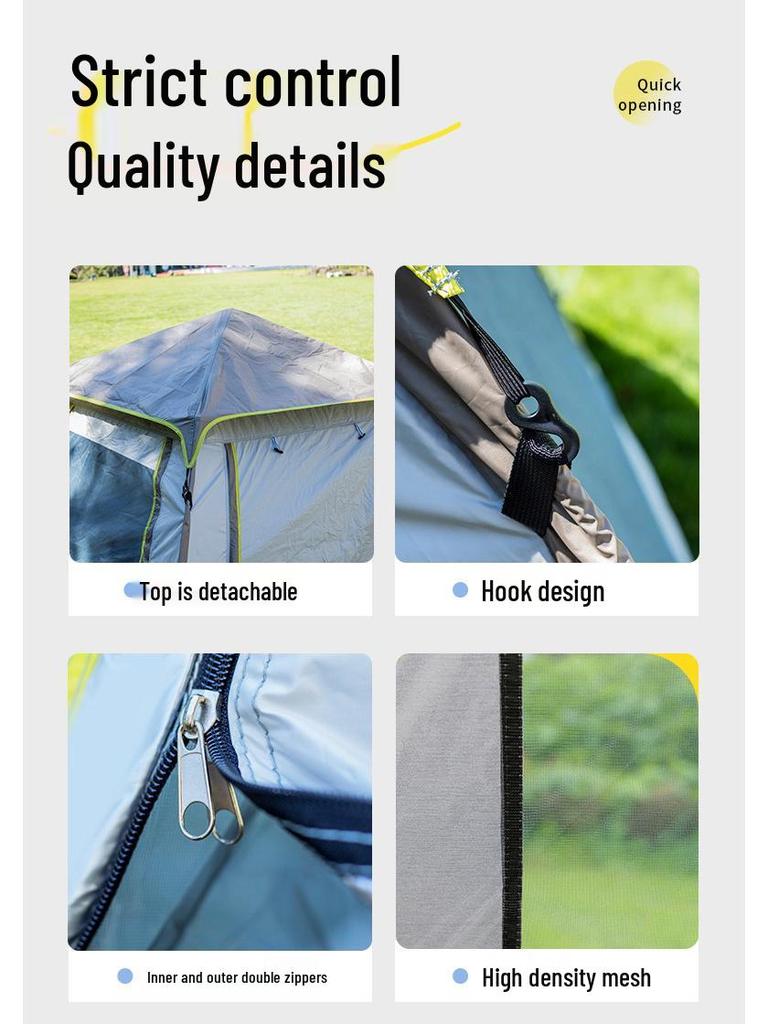 Ultra-Lightweight Automatic Camping Tent with Sun, Rain, and Mosquito Protection