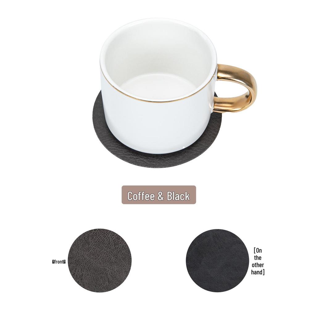Water Drop Cowhide-Style Double-Sided Placemat: Anti-Scalding Heat Insulation Coaster, Ins Style.