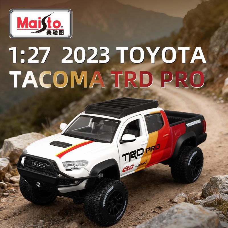 Maisto 1:27 Toyota Tacoma TRD PRO 2023 Alloy Car Diecasts & Toy Vehicles Car Model Miniature Scale Model Car For Children
