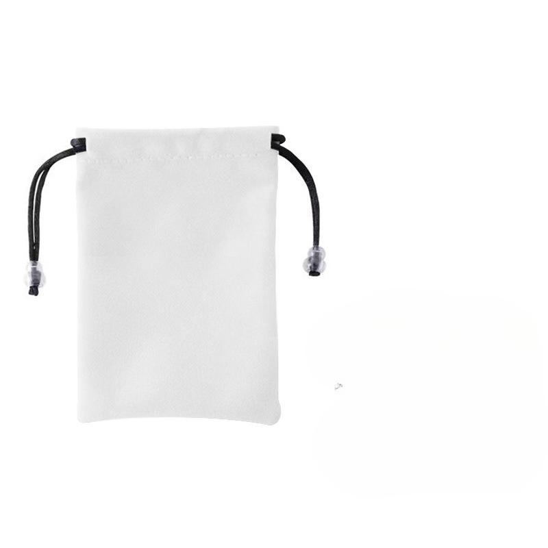 1Pc Drawstring Bluetooth Headset Bag Bag Thickened Storage Bag Mobile Phone D Power Bank Camera Bag Flannel Bag Cc Wireless Mouse