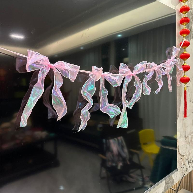2m Ribbon Backdrop Reusable Glittering Fishtail Tulle Shimmering Wedding/Birthday 10pcs