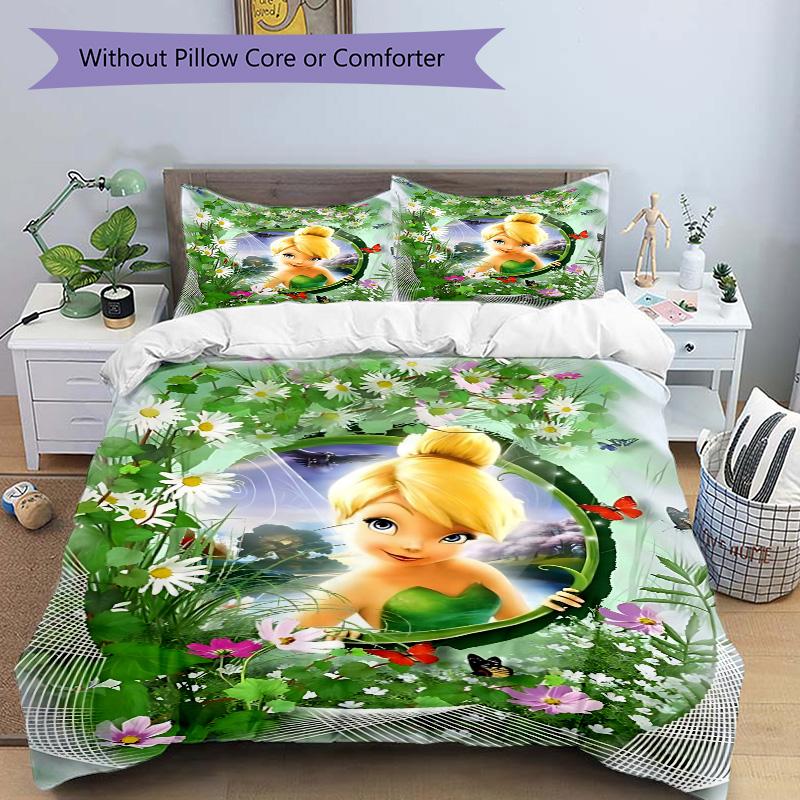 Tinkerbell Garden Frame Print 3Pcs Bedding Setduvet Cover With 2 Bedropillowcase Home Birthday Gift
