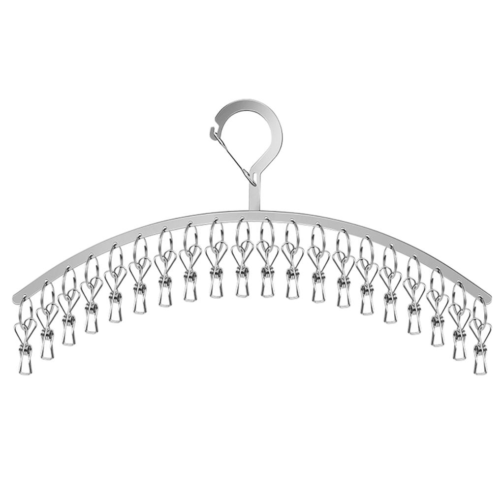 

20 зажимов из нержавеющей стали, ветрозащитная прищепка, вешалка для белья, веревка для белья, носок, полотенце, бюстгальтер, сушилка