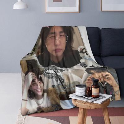 Hyunjin Collage Blankets Soft Warm Flannel Throw Blanket Cover for Bed Living Room Picnic Travel Home Sofa