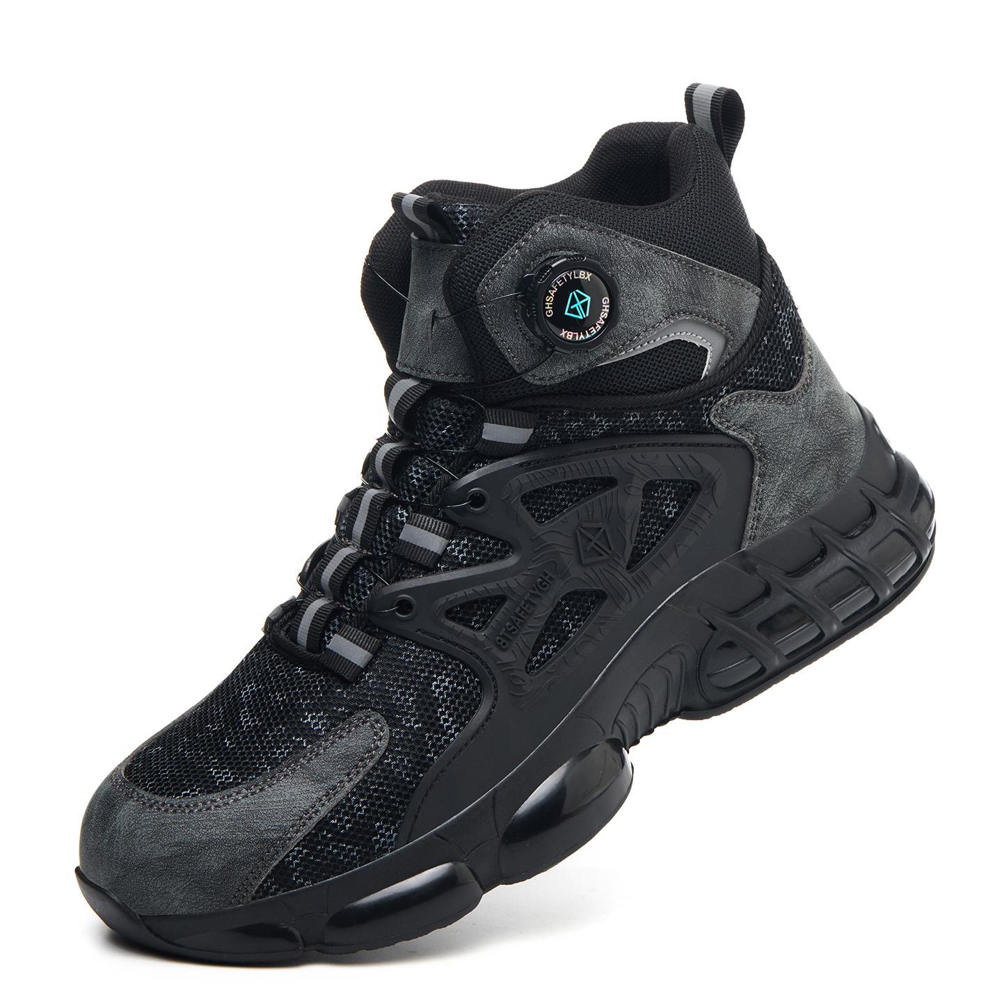 

Men s Safety Shoes Women Men s Work Boots Lightweight Thickened Footwears with Protection Steel Toe Shoes Anti-puncture36-48 48 чёрный