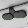 Multifunction Leather Sunglasses Card Holder Car Sun Visor Glasses Mount Hanger