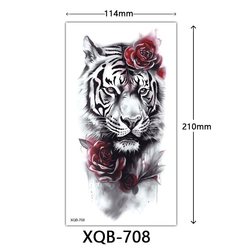 

Маленькая наклейка-тату на всю руку, Цветочные буквы, Простая наклейка-тату с цветком 114*210mm