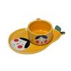 Creative And Cute Hand-Painted Apple Pear Tomato Ceramic Cup And Saucer Cartoon Personalized Underglaze Fruit Coffee Cup And Saucer Set