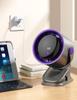 Portable Clip-on Leafless Mini Fan for Office & Dorm—100 Speed Settings