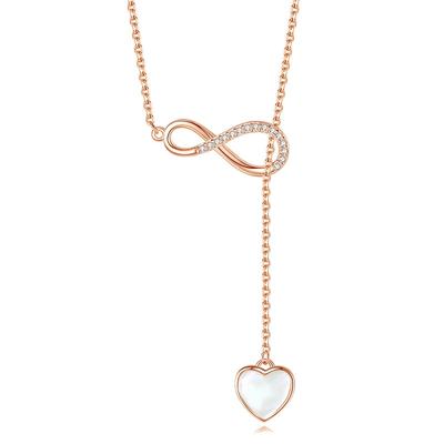 925 Sterling Silber Zirkon Kreuz Quaste Herz Charme Halskette Für Frauen Mädchen Schlüsselbein Kette Party Hochzeit Schmuck Dz780