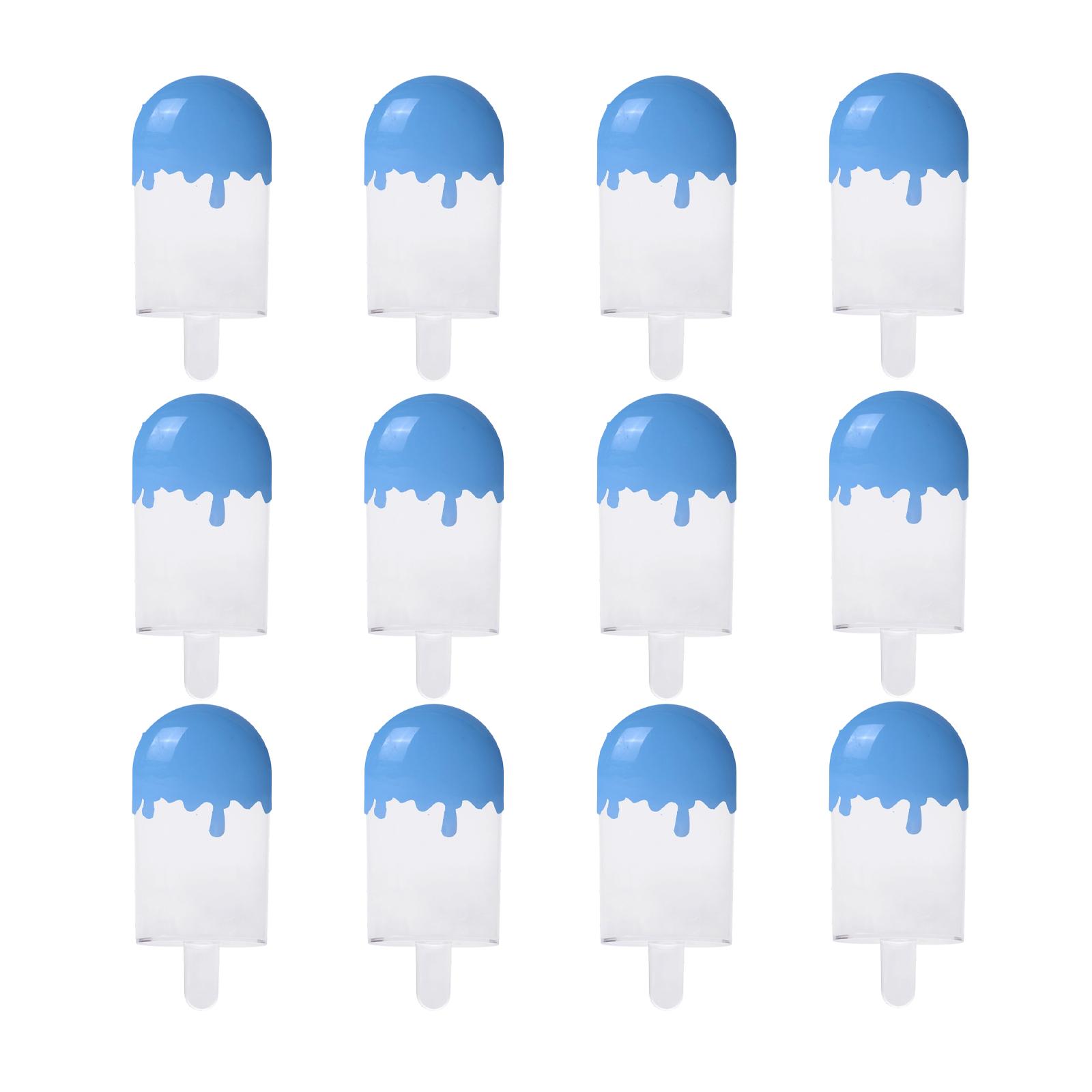 

12-Piece Plastic Candy Box Set Ice Cream-Shaped Candy Storage Boxes Personalized Multi-Color Candy Organizers Ideal For Wedding Party Supplies One Size синий