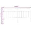 VidaXL Tête de lit métal blanc 193 cm 352664
