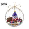 Handcrafted Style Ornament Christmas Acrylic Hanging Pendant for Holiday Tree Decoration, 2D Flat Ocean Theme Decorative Accessory Home Party