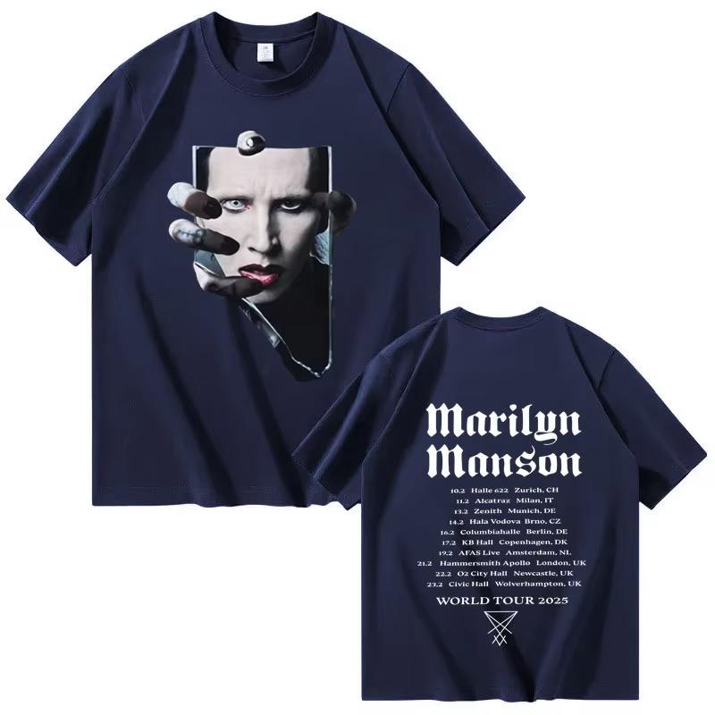 Marilyn Unisexson 2026 Touring Tshirt for Unisexs and Women Clothing Highquality Summer New Printed Pure Cotton Tshirt