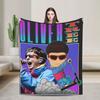 Oliver Tree Retro Art Design Throw Blanket Cozy Funny Blanket  For Living Room Camping Flannel Bedspread Bed Cover