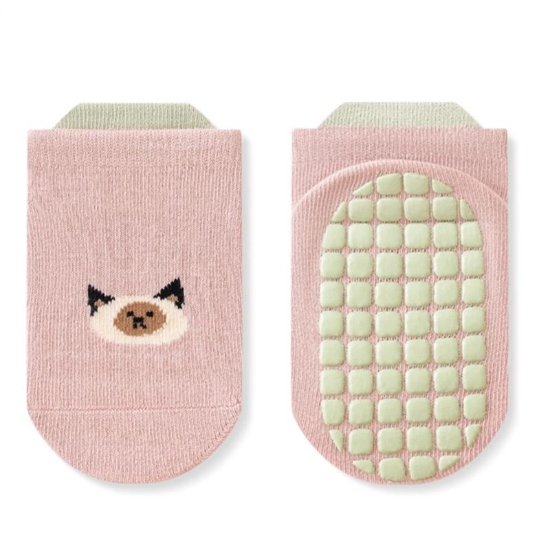 Baby Nonslip Socks Soft & Breathable Floor Socks Cotton Fabric for Toddler Learning to Walk Ages 0 to 3 Year