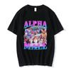 Mode Alpha Mann Niedliches Kätzchen Katze Einhorn Regenbogen Lustiges Grafik-T-Shirt Kurzarm-T-Shirts Baumwolle Freizeit-T-Shirts