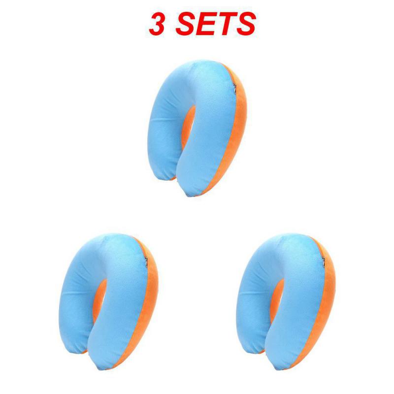 U-shaped Neck Pillow Inflatable Fatigue Relief Travel Pillow Flight Headrest Sleep U-shaped Cushion For Plane