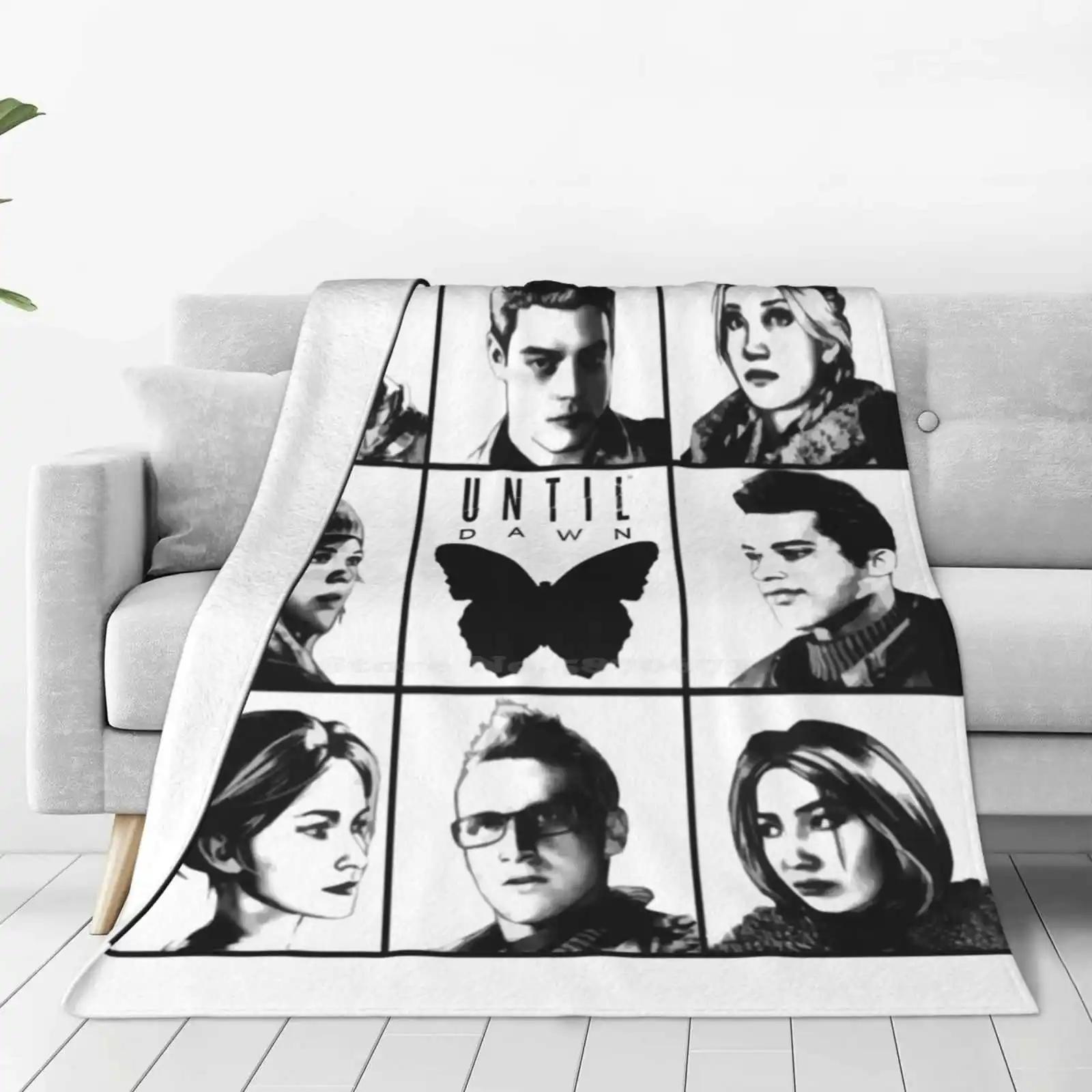 Until Dawn-Main Characters New Arrival Fashion Leisure Warm Flannel Blanket Until Dawn Ps4 Horror Game Hayden Panettiere Sam Size: 75*100cm, Weight: 230 GSM
