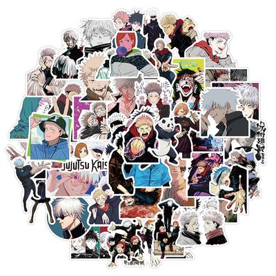 50Pcs Anime Jujutsu Kaisen Stickers Skateboard Laptop Luggage Guitar Helmet Cool Waterproof Graffiti Sticker Kids DIY Toys