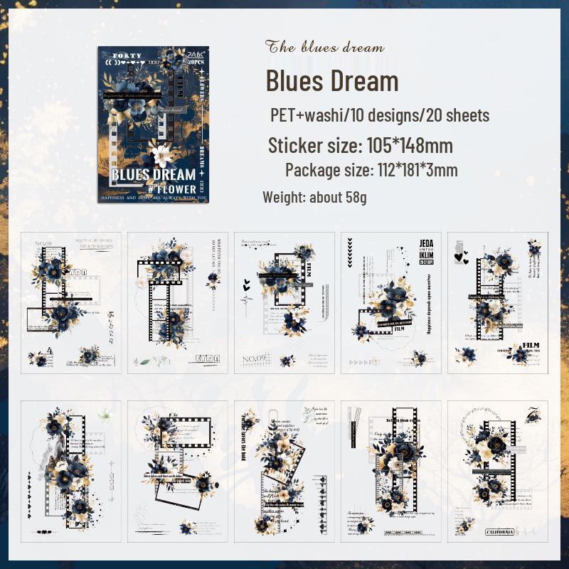 

Yuezhen Flowers: Retro Dreams Creative Die-Cut Sticker Book