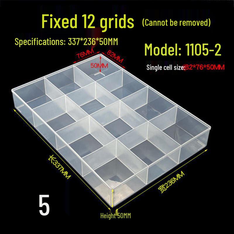 Thickened Nine-Grid Storage Box: Large Capacity, Impact & Corrosion Resistant, Open Compartment Design.