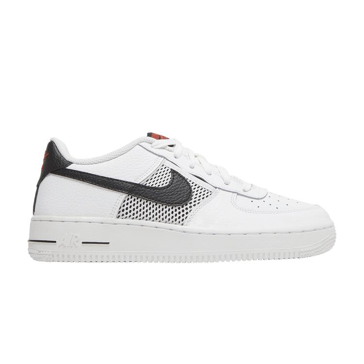 Kids' Sneakers Nike Air Force 1 Low Mesh Pocket White Black (GS) White/Black