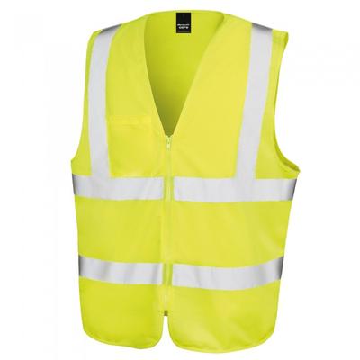 SAFE-GUARD by Result Unisex Adult Zip Front Hi-Vis Vest