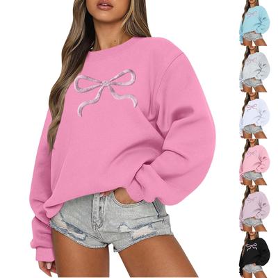 Sudadera Colorblock de Mujer Manga Larga Cuello Redondo Casual Cómoda Sudadera Ligera Suelta para Mujer
