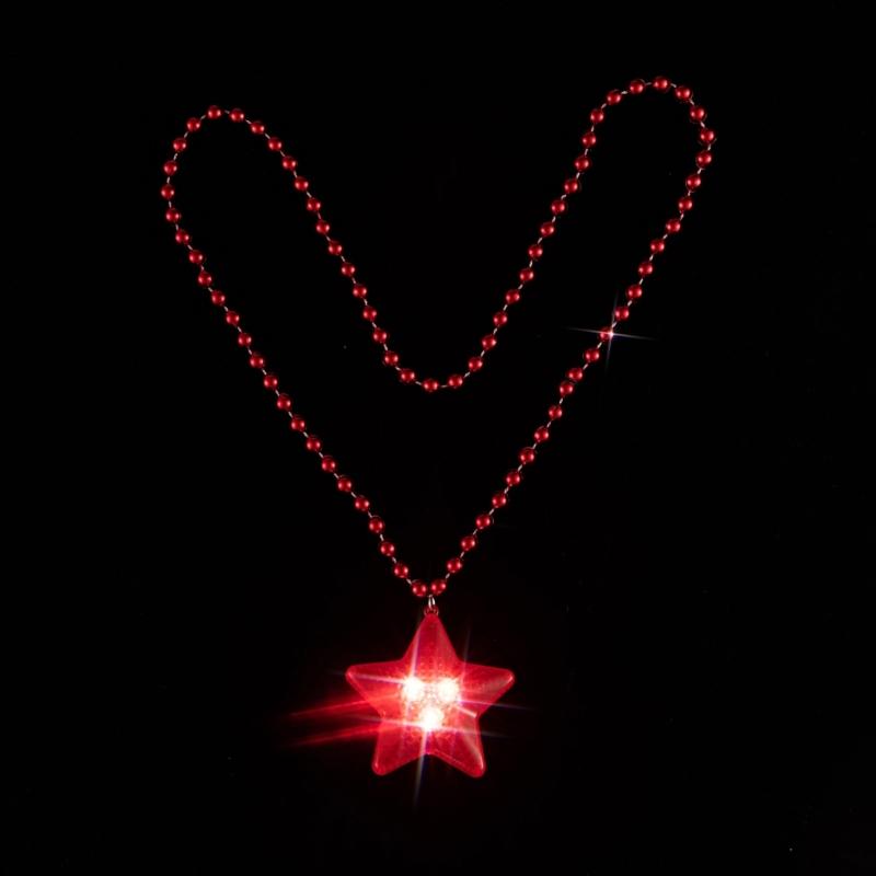 Light up Star Necklace Glowing Star Necklaces LED Flashing Necklace Flashing Party Accessories for Adults Women Gifts