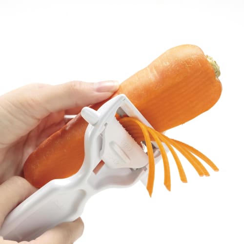 Kai Corporation KAI Peeler, Julienne Switchable Peeler, Peeler, Julienne Potato with Sprout Remover, Dishwasher Safe, KAI KITCHEN White, Made In Japan