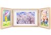 Siawadeky KG Size Photo Frame, 3-Sided Foldable Photo Frame, Display Frame, 360° Rotating, Perfect for Postcards, Anniversaries, Birthdays, Mother's D