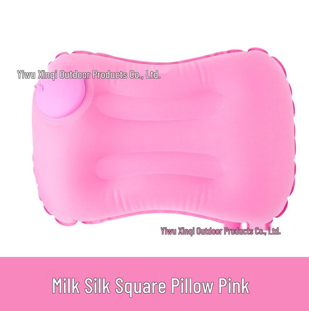 Inflatable U-Shaped Velvet Neck Pillow - Travel Essential, Foldable & Portable
